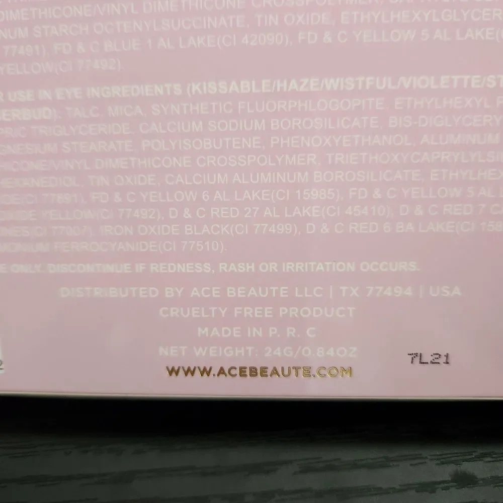 Ace Beaute Whimsical Bloom Eyeshadow Palette Vibrant Colors 15 Shades